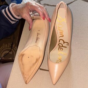 Sam Edelman Beige Pointed Toe Heels